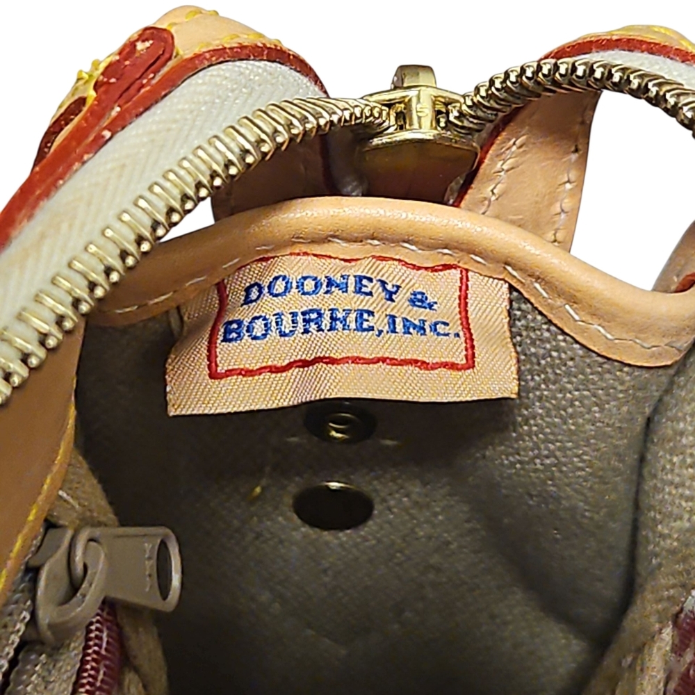 Dooney & Bourke Red Monogram Canvas Crossbody Bag - Picture 7 of 7